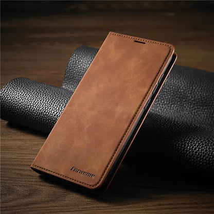 LZINA™ | Magnetic Leather iPhone Case – Stylish Protection with Quality