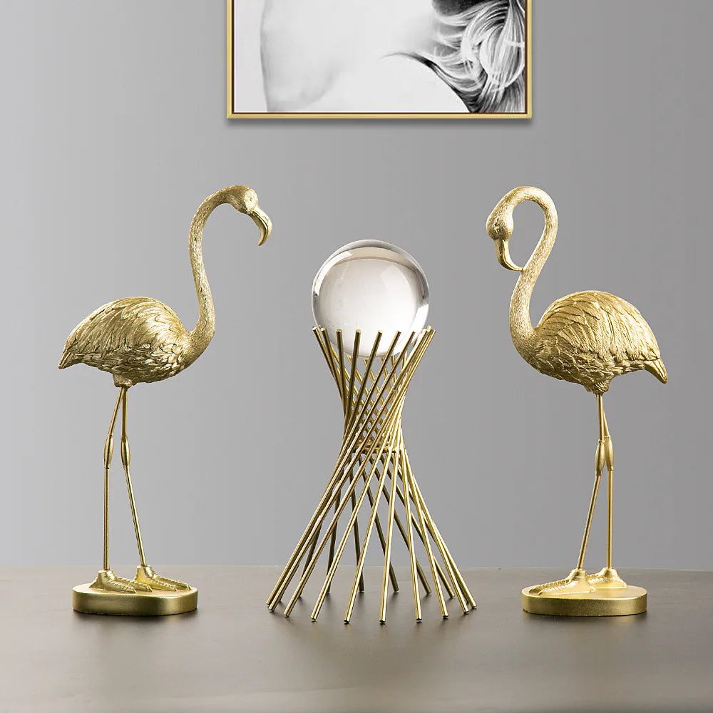 LZINA™ | Nordic Flamingo Figurine Figure Statue Sculpture Living Room Office Wedding Party Ornaments Home Decor Decoration Accessories