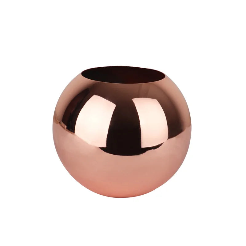LZINA™ | Stainless Steel Vase in Nordic Style Desktop Flower Pot BeFlower Pots Gold Black Rose Gold Classic Home Decoration