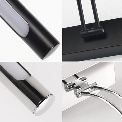 BowLift 80-100 cm LED Wall Light – Sleek Black & Silver Internal Picture Light for Bathrooms