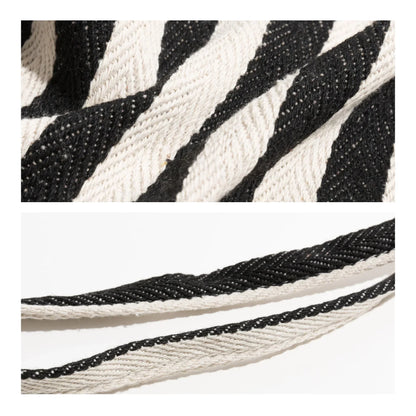 LZINA™ | Striped linen tote bag