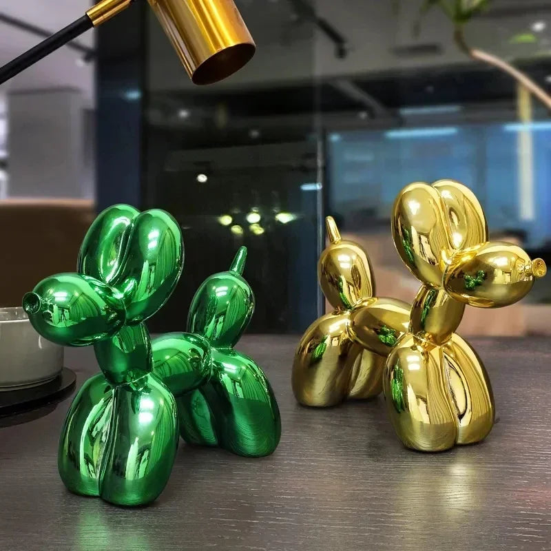 LZINA™ | Nordic Balloon Dog Sculpture Resin Animal Ornament Art Sculptures and Figures Craft Home Decoration Room Desktop Accessories