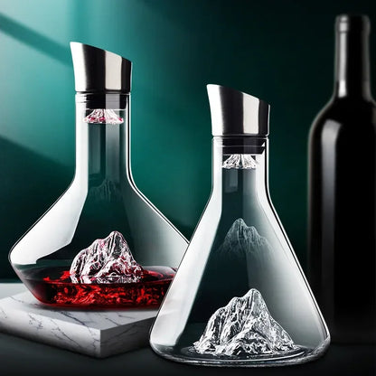 BowLift | 1500ml Iceberg Decanter Creative lead-free crystal material luxury high-quality home red wine wine distributor decanter wine jug