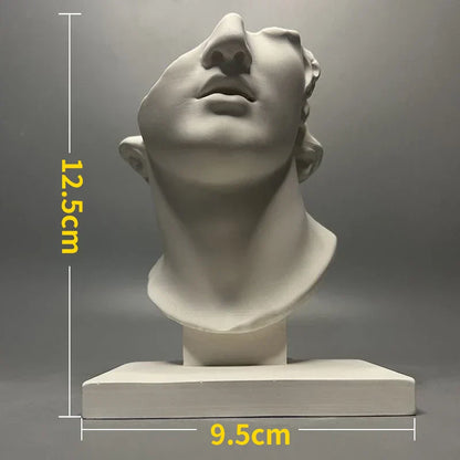 LZINA™ | Nordic INS Style Character Plaster Statue DIY Painted Sketch Photography Props Table Decorations Home Art Plaster Decoration