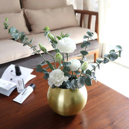 LZINA™ | Stainless Steel Vase in Nordic Style Desktop Flower Pot BeFlower Pots Gold Black Rose Gold Classic Home Decoration