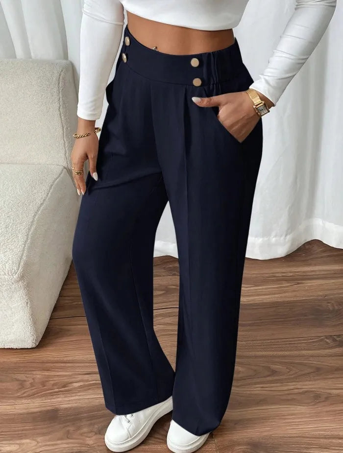 Women’s High Waist Straight Leg Office Trousers