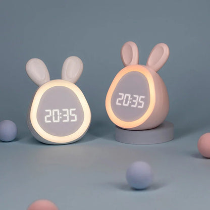 LZINA™ | WakkerKonijn – Kids alarm clock with LED night light and playful rabbit design