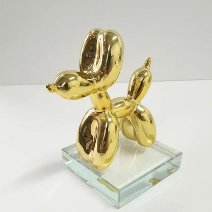 LZINA™ | Nordic Balloon Dog Sculpture Resin Animal Ornament Art Sculptures and Figures Craft Home Decoration Room Desktop Accessories