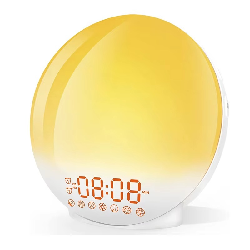 LZINA™ | Sunrise Simulation Wake-Up Alarm Clock with Night Light & FM Radio