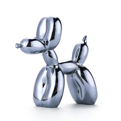 LZINA™ | Nordic Balloon Dog Sculpture Resin Animal Ornament Art Sculptures and Figures Craft Home Decoration Room Desktop Accessories