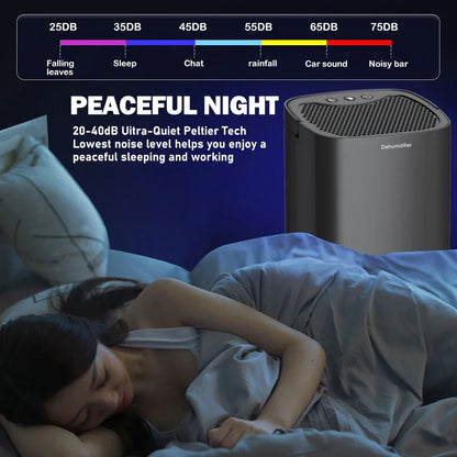 LZINA™ | 1000ml Portable 2-in-1 Dehumidifier with Air Filter & Night Light – Aveline