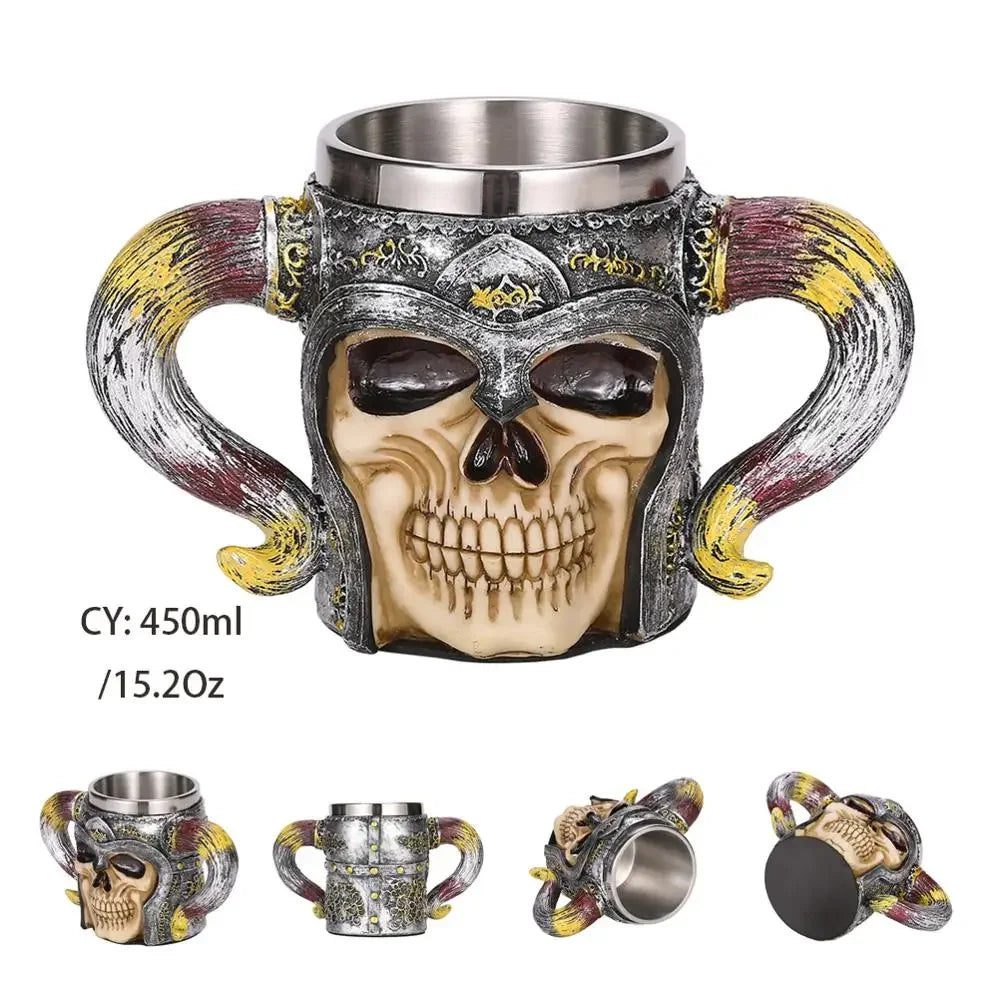 LZINA™ | Medieval Dragon Resin Stainless Steel Mug as Coffee Mug or Tea Mug