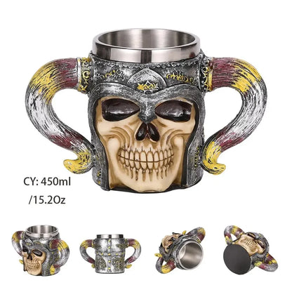 LZINA™ | Medieval Dragon Resin Stainless Steel Mug as Coffee Mug or Tea Mug