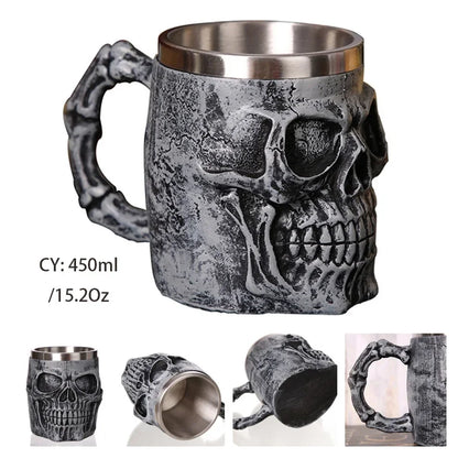 LZINA™ | Medieval Dragon Resin Stainless Steel Mug as Coffee Mug or Tea Mug