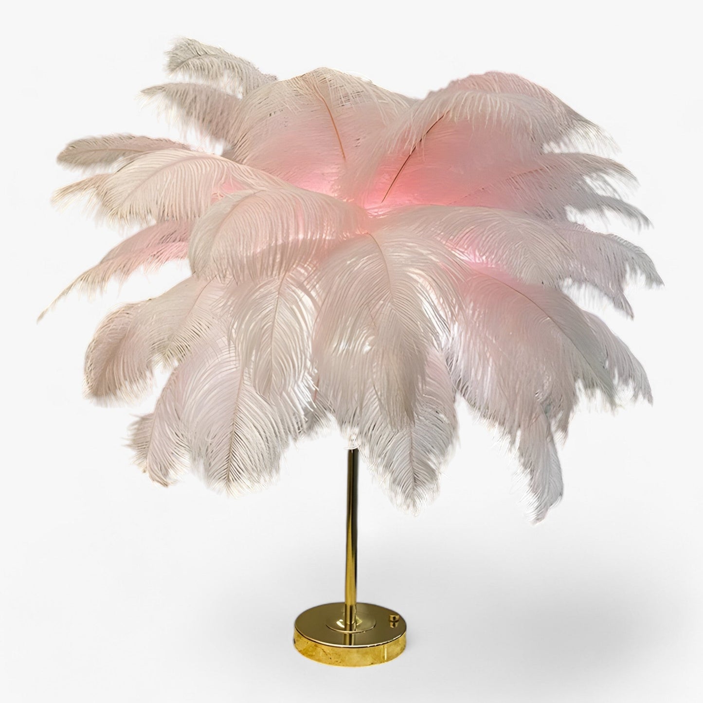 BowLift FeatherGlow Table Lamp with Touch Control – LED Feather Accent Lighting for Weddings and Room Decor