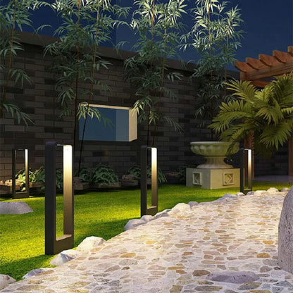 LZINA™ | 15W LED garden light: aluminum post lamp for outdoor courtyard, villa landscape lighting