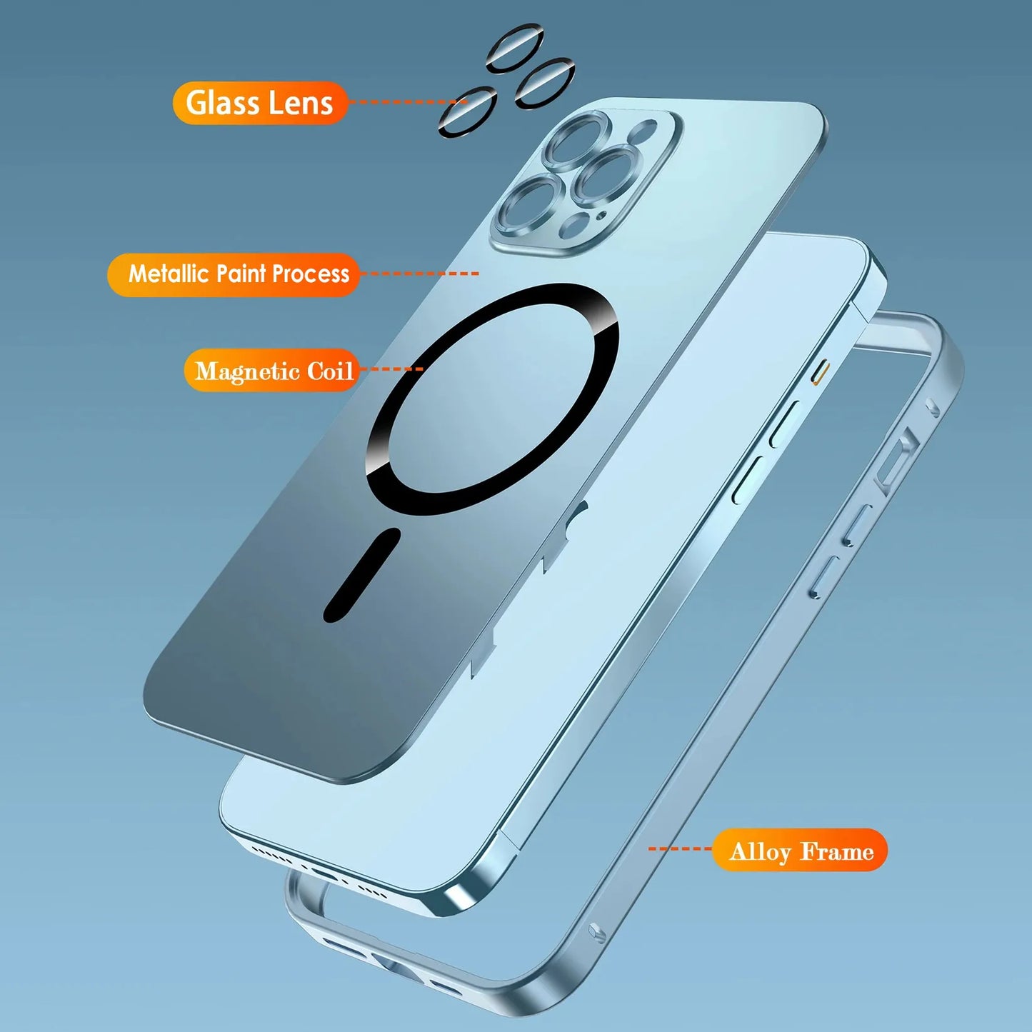 BowLift | Magsafe Aluminum Frame Metal Bumper iPhone Case
