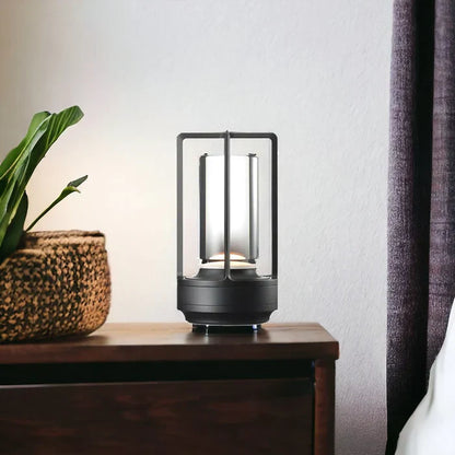 LZINA™ | Warm LED Cordless Table Lamp – Battery Operated Nordic Design - LED with Touch Control, Suitable for Bedroom, Home, Outdoor - Ideal Night Light