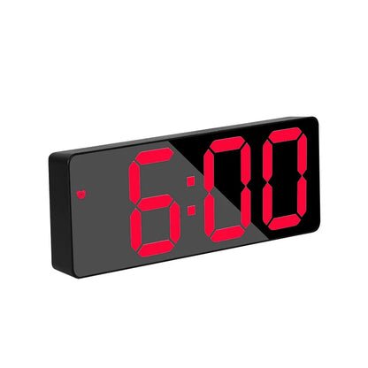 Modern Electronic Mirror Alarm Clock with LED Display, Alarm Function and Temperature Display – Stylish Digital Clock for Bedroom and Office | Bowlift