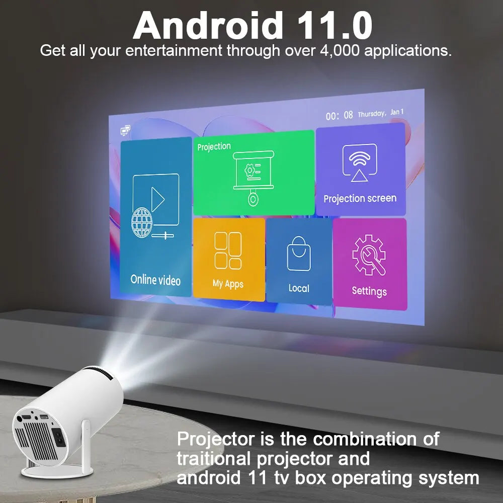 BowLift Pro 4K Android Projector