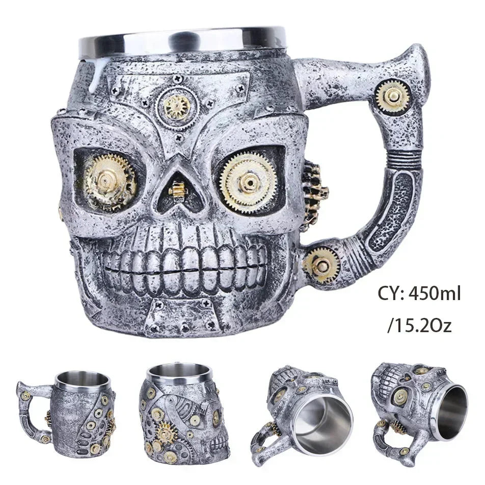 LZINA™ | Medieval Dragon Resin Stainless Steel Mug as Coffee Mug or Tea Mug