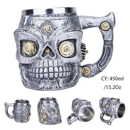 LZINA™ | Medieval Dragon Resin Stainless Steel Mug as Coffee Mug or Tea Mug