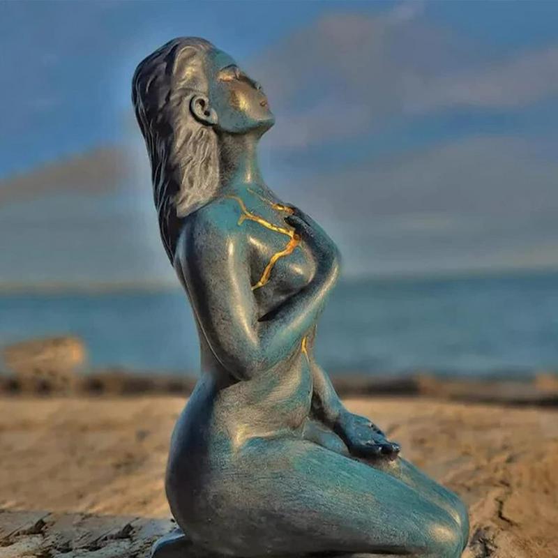 LZINA™ | Healing Goddess Sculpture: Resin abstract
