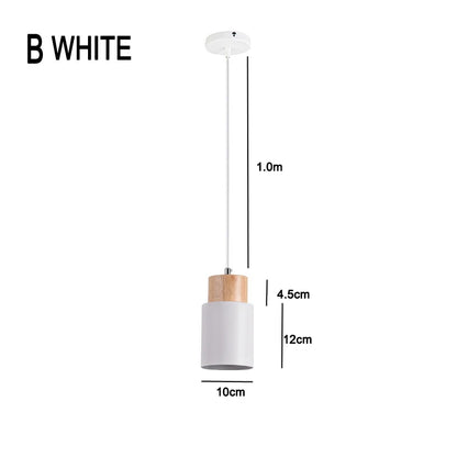 BowLift | Nordic LED Pendant Lights Made of Metal and Wood - Modern Hanging Lamps for Dining Room and Kitchen