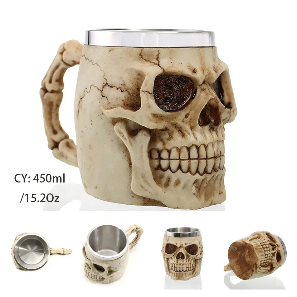 LZINA™ | Medieval Dragon Resin Stainless Steel Mug as Coffee Mug or Tea Mug