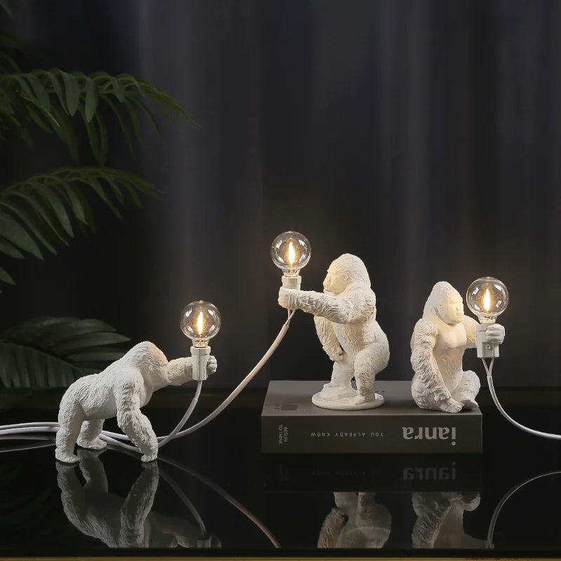 BowLift Angry Gorilla Table Lamp - Bold, Playful Night Light for Your Desk