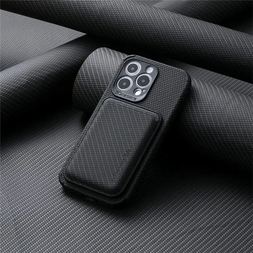 LZINA™ | MagSafe Wallet Phone Case with Carbon Fiber Protection