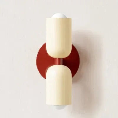 BowLift Nordic LED Wall Lamp - Modern Minimalist Cream Double-Head Wall Light for Living Room, Bedroom, and Study – Indoor Decoration Fixture
