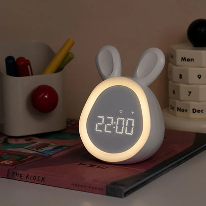LZINA™ | WakkerKonijn – Kids alarm clock with LED night light and playful rabbit design