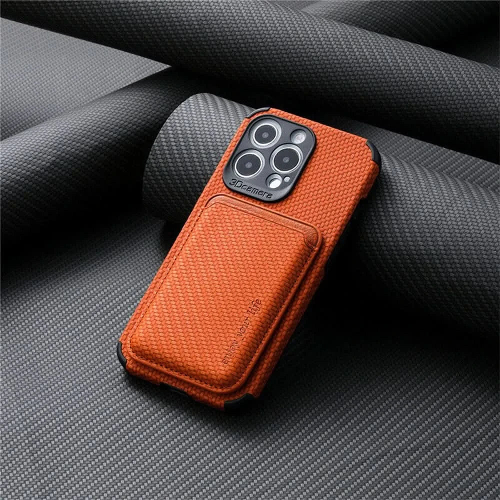 LZINA™ | MagSafe Wallet Phone Case with Carbon Fiber Protection