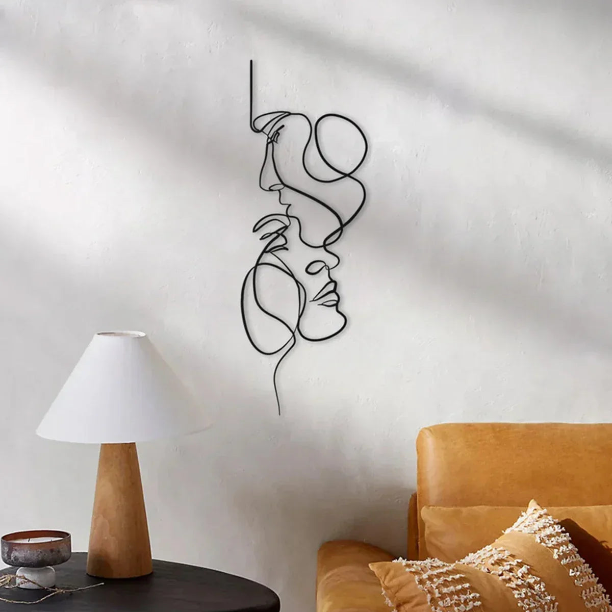 LZINA™ | Black Metal Wall Art | Abstract Wall Sculpture