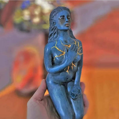LZINA™ | Healing Goddess Sculpture: Resin abstract