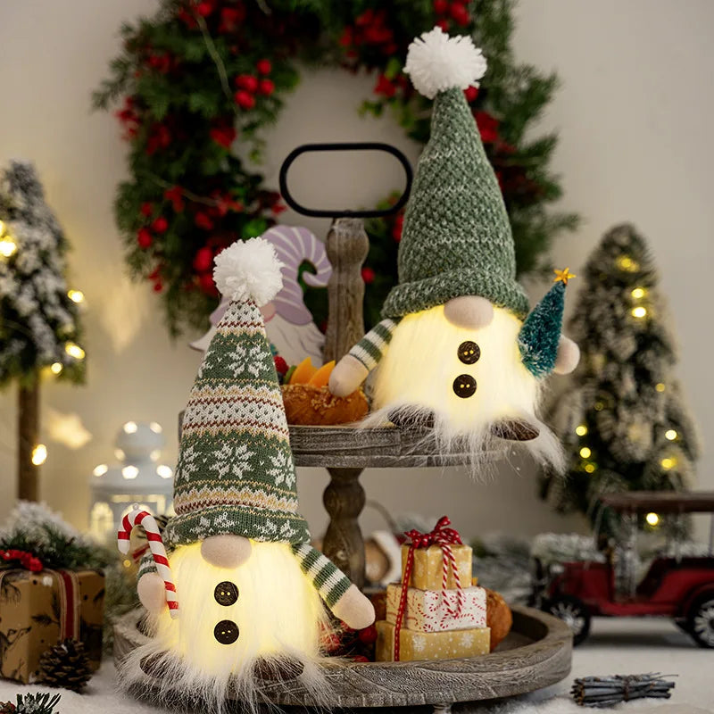 LZINA™ | Christmas Gnome Decoration | LED Night Light | Warm Glow Holiday Ornament