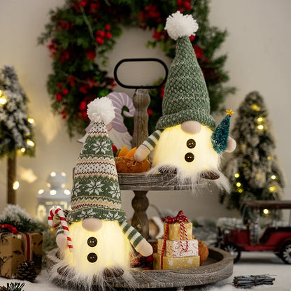 LZINA™ | Christmas Gnome Decoration | LED Night Light | Warm Glow Holiday Ornament