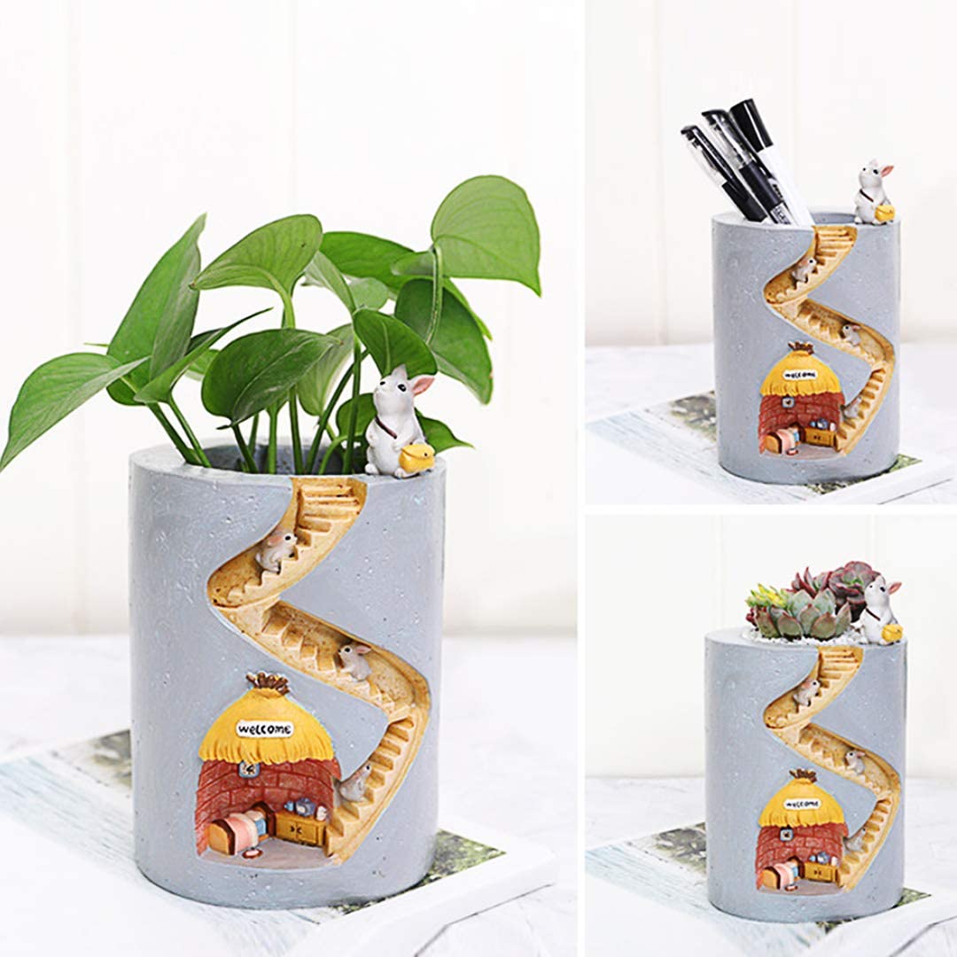LZINA™ | Fantastic Fusion: Unique Artistic Resin Flower Pots