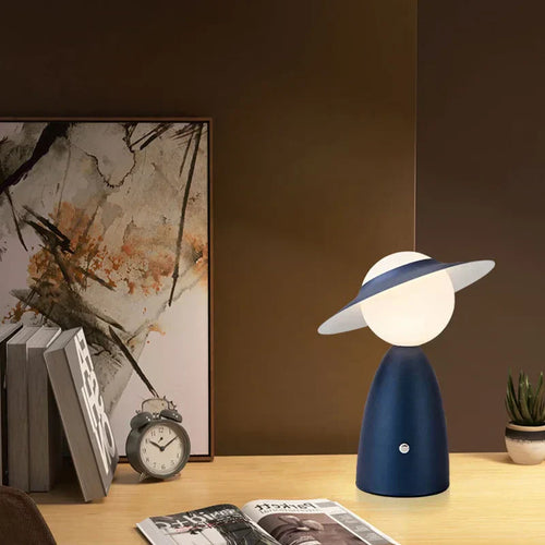 BowLift Battery-Operated Table Lamp – Hat-Wearing Gentleman