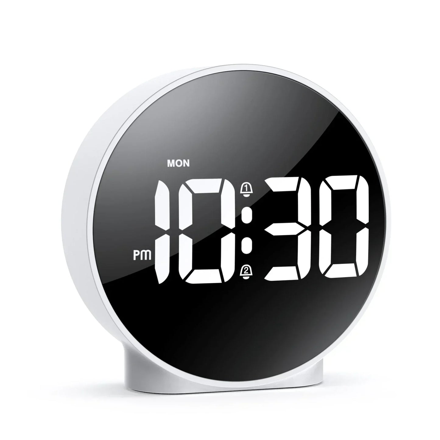 BowLift Light-Source Digital Table Clock - Sleek Desk Timepiece