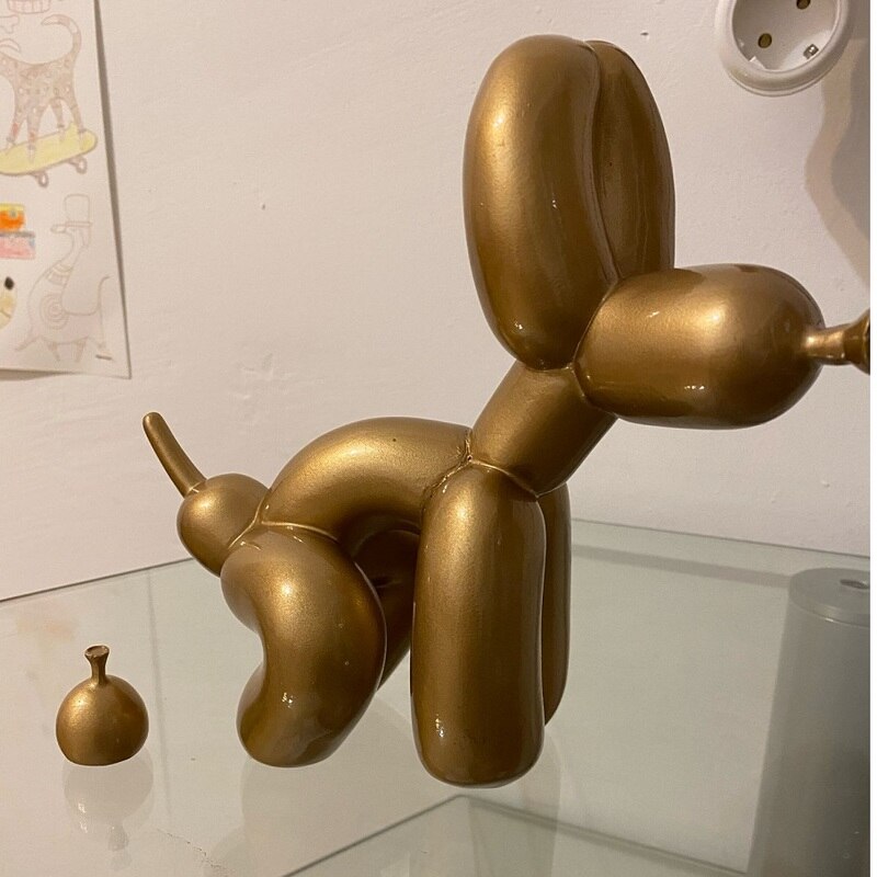 LZINA™ | Balloon Dog Sculpture, Balloon Art Statue, Mini Collectible Figurine, Home Decoration, Resin Figure, Desk Accessories, Room Decoration