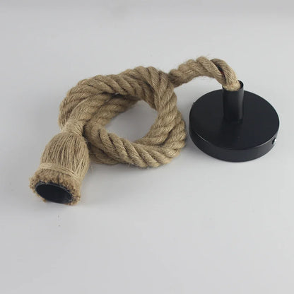BowLift | Vintage Hemp Rope Pendant Light