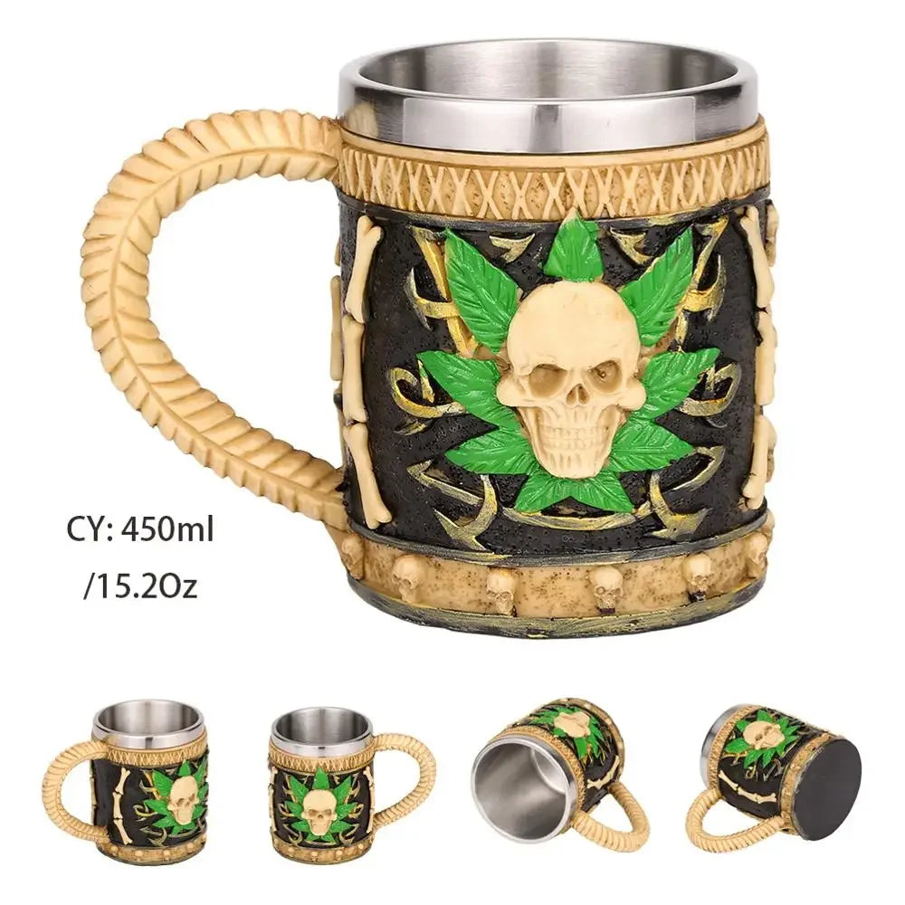 LZINA™ | Medieval Dragon Resin Stainless Steel Mug as Coffee Mug or Tea Mug