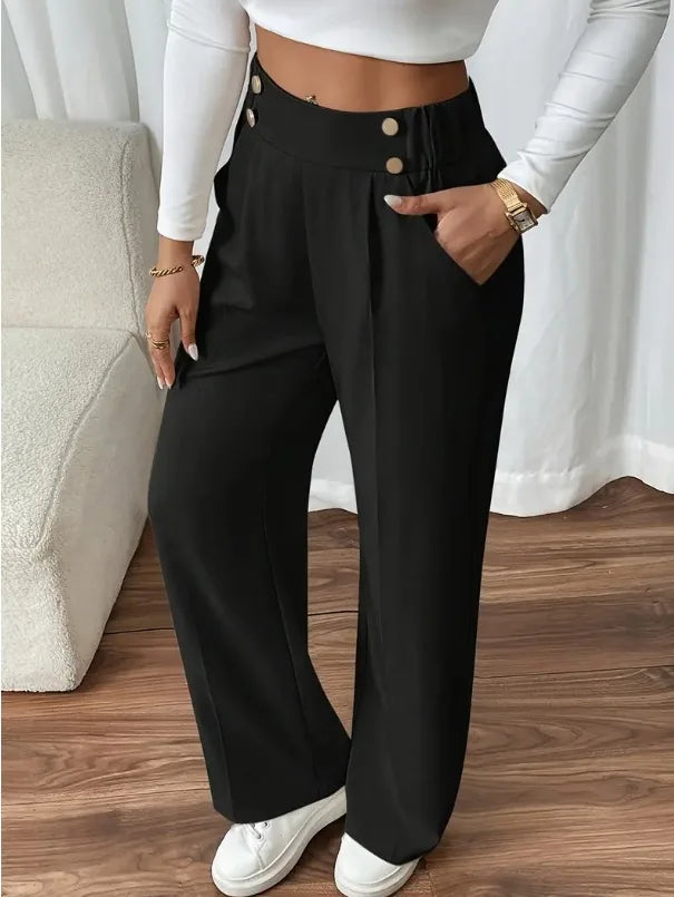 Women’s High Waist Straight Leg Office Trousers