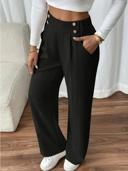Women’s High Waist Straight Leg Office Trousers