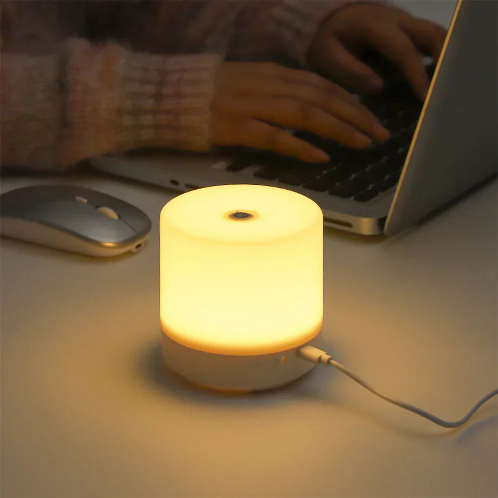 BowLift USB Nightstand Lamp — Creative Touch-Dimming LED Night Light for Bedroom and Dormitory