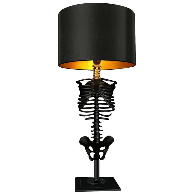 BowLift Handcrafted Gothic Skeleton Table Lamp — Dark, Elegant Accent Lighting