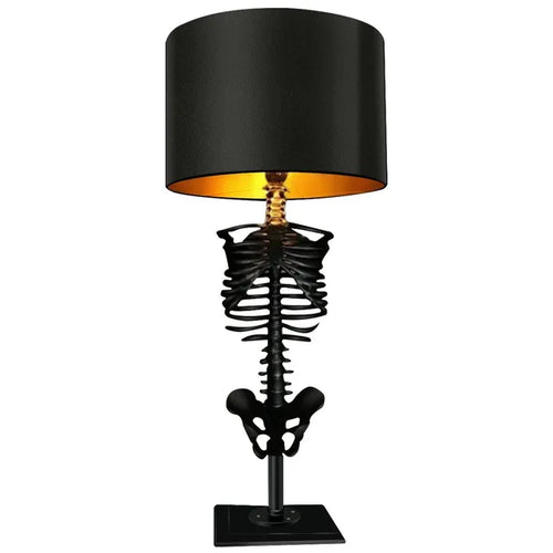 BowLift Handcrafted Gothic Skeleton Table Lamp — Dark, Elegant Accent Lighting