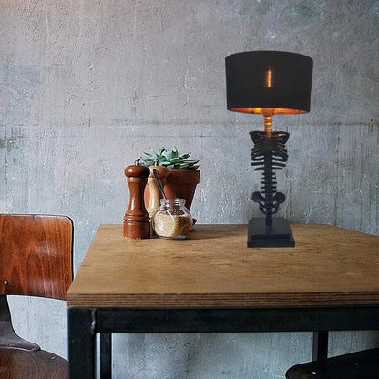 BowLift Handcrafted Gothic Skeleton Table Lamp — Dark, Elegant Accent Lighting